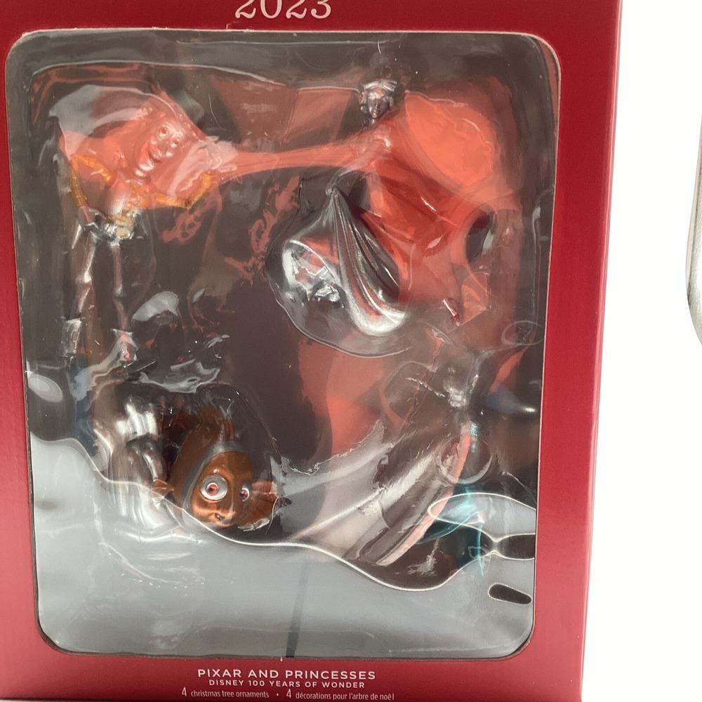 Hallmark Keepsake Disney 100 Pixar & Princesses 4 Ornament Set 2023 QXD6769 NEW - Picture 4 of 8
